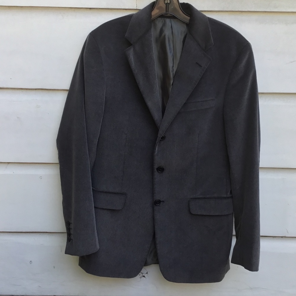 Men’s Theory gray corduroy 3 button blazer 38R